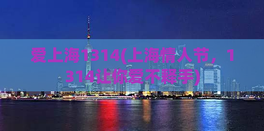 爱上海1314(上海情人节，1314让你爱不释手)